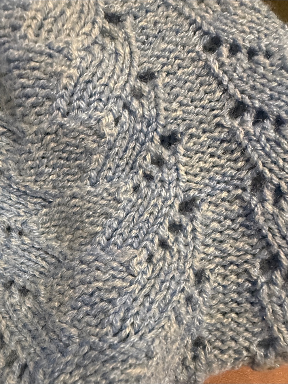 Alpaca Enjoy Light Blue Knit Neck Gator - Picture 4 of 4